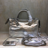 Structured Vegan Leather Handbag - Premium Craftsmanship Detailing | Women's Everyday Carry Handbag #968 - close-up detail shot (image 3) of designer-inspired handbag