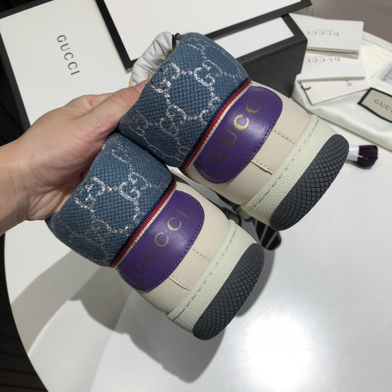 Gucci all-black luxury sneakers view 6 retro runner design
