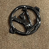 Close-up detail shot of Louis Vuitton luxury clothing with signature branding