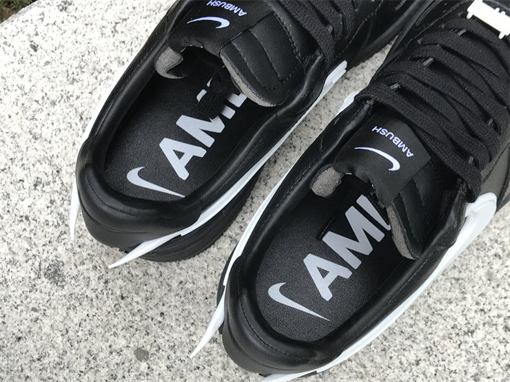 Nike fresh white-and-black luxury sneakers view 13 signature lace-up style