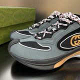 Gucci crisp white luxury sneakers view 6 heritage-inspired look
