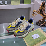 Side profile of Gucci bold contrast sneakers minimalist modern build