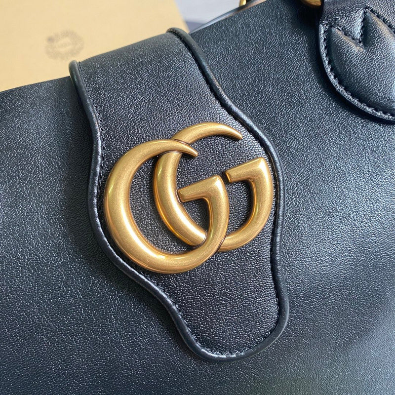 Back view of classic elevated women's handbag – women's luxury handbag