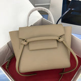 Side profile of everyday-luxe structured women's handbag – women's statement bag