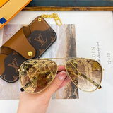 Side view of Louis Vuitton unisex sunglasses
