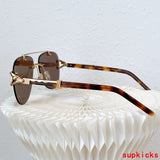 Close-up detail view of Cartier unisex sunglasses