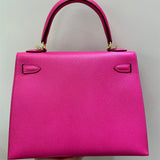 Side view of timeless structured handbag