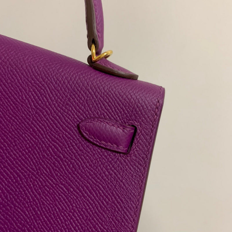 Side view of smart structured handbag