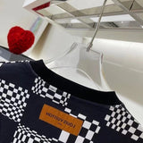 Side profile of Louis Vuitton luxury clothing with runway-inspired design