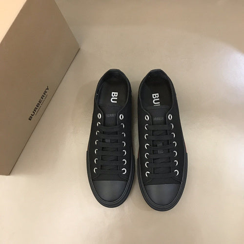 Burberry Grey High-Top Sneakers - Full Silhouette View