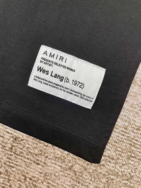Amiri luxury t-shirt detail shot