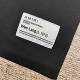 Amiri luxury t-shirt detail shot