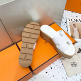 Hermes sandals Style 155 - angled studio shot