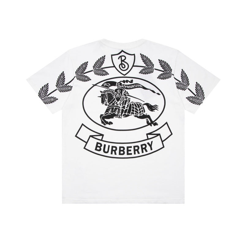Close-up of Burberry t-shirt craftsmanship