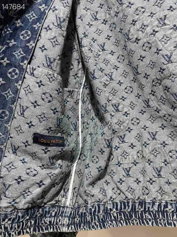 Full styled look of Louis Vuitton luxury clothing with signature branding