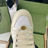Gucci two-tone luxury sneakers view 7 signature lace-up style