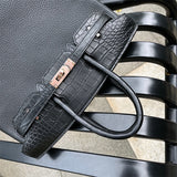 Close-up detail of considered bag design