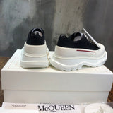 Alexander McQueen Burgundy Block Heel Pumps - Sole Detail View