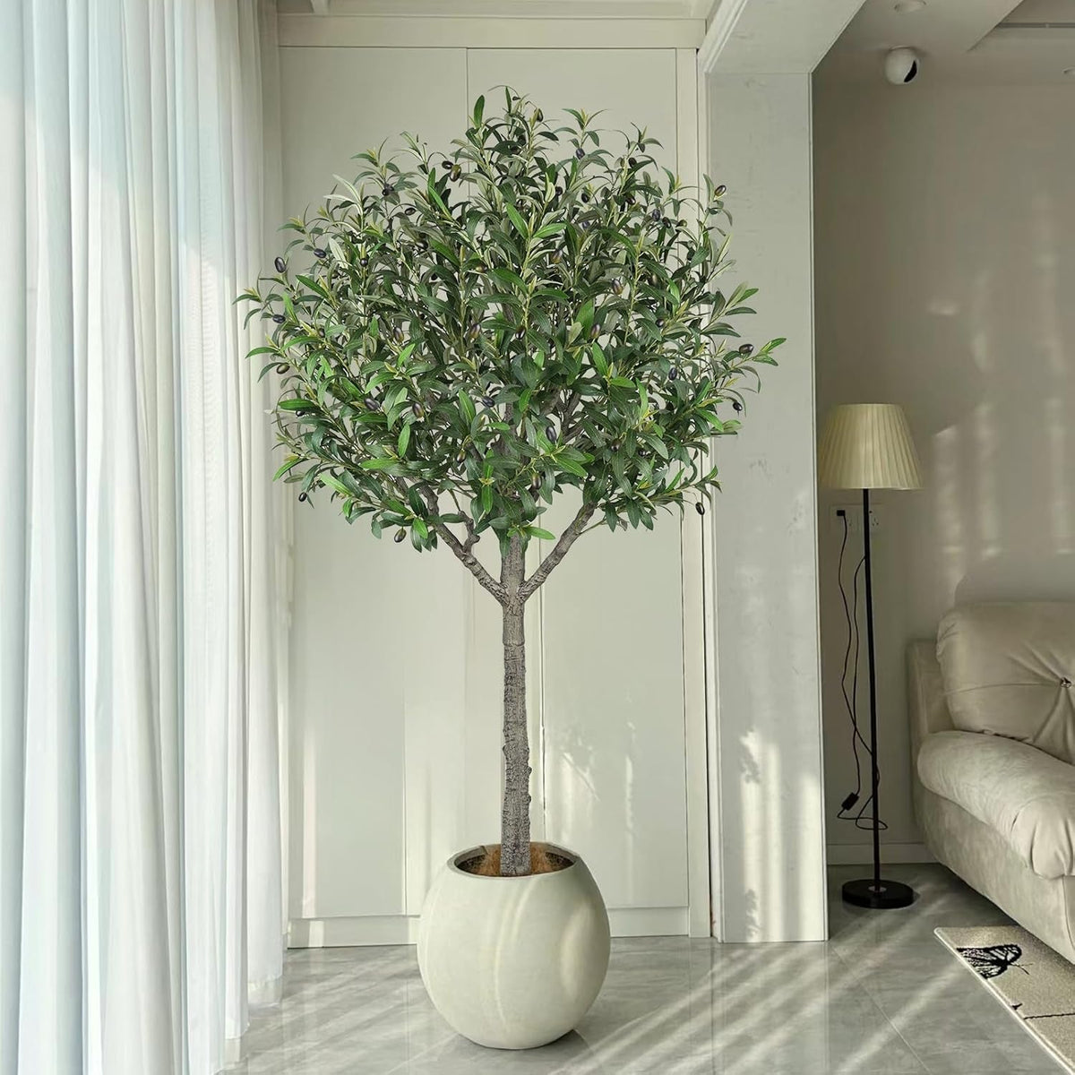 Artificial Olive Tree,6 FT Tall Faux Silk Olive Trees Indoor