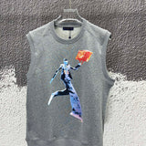 Front view of Louis Vuitton luxury clothing with logo-detail design