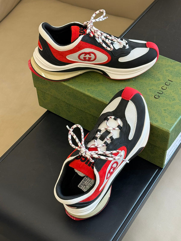 Gucci muted earth tones luxury sneakers view 8 cushioned comfort fit