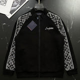 Back view of Louis Vuitton luxury clothing with label-forward styling