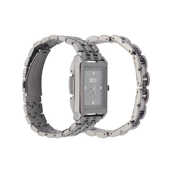 Front view of American Exchange men's black bracelet