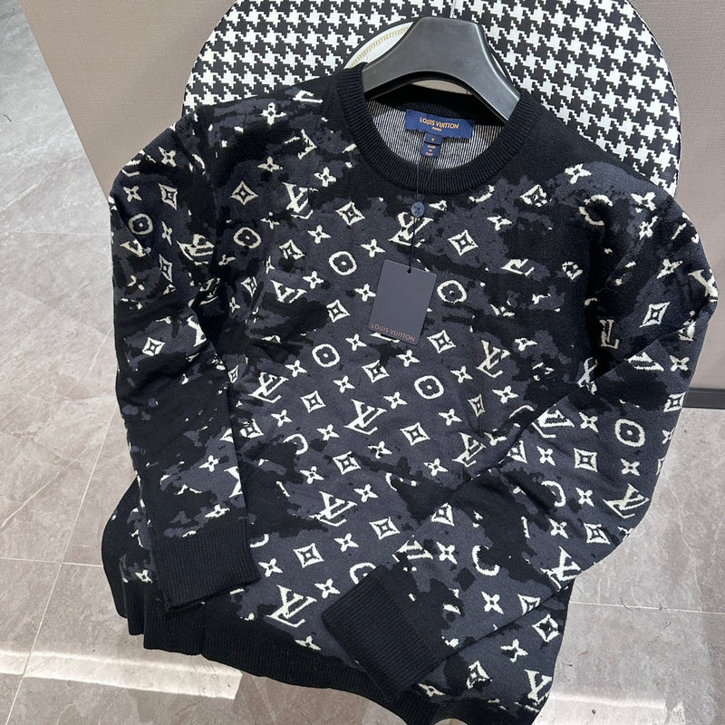 Front view of Louis Vuitton luxury clothing with everyday silhouette