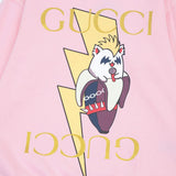 Flat lay presentation of Gucci luxury clothing with contemporary cut