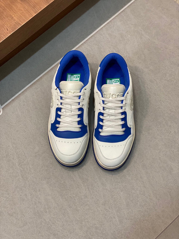 Gucci two-tone luxury sneakers view 4 signature lace-up style