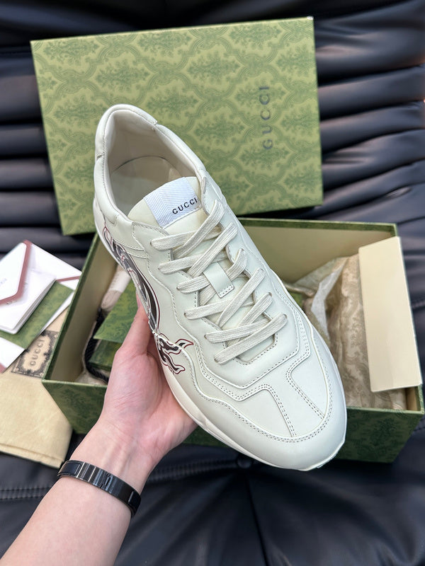Gucci stone beige luxury sneakers view 7 premium leather build