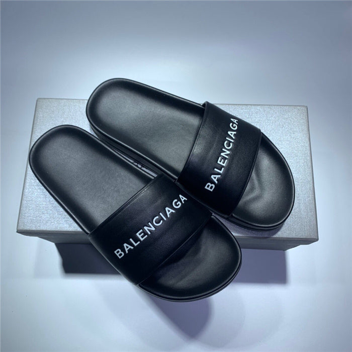 Balenciaga Red Slide Sandals - Side Profile View