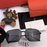 Close-up detail view of Cartier unisex sunglasses