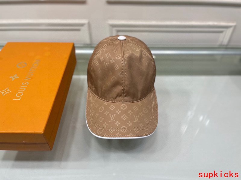 Close-up detail view of Louis Vuitton unisex cap