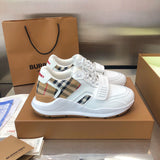 Burberry Beige Low-Top Sneakers - Front View