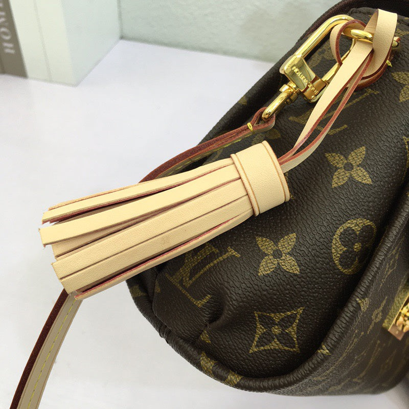 Top view of structured refined women's handbag – women's premium purse