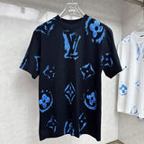 Close-up detail shot of Louis Vuitton cotton t-shirt with streetwear-inspired cut