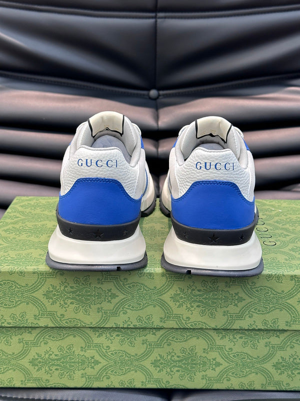 Gucci two-tone luxury sneakers view 7 breathable knit upper
