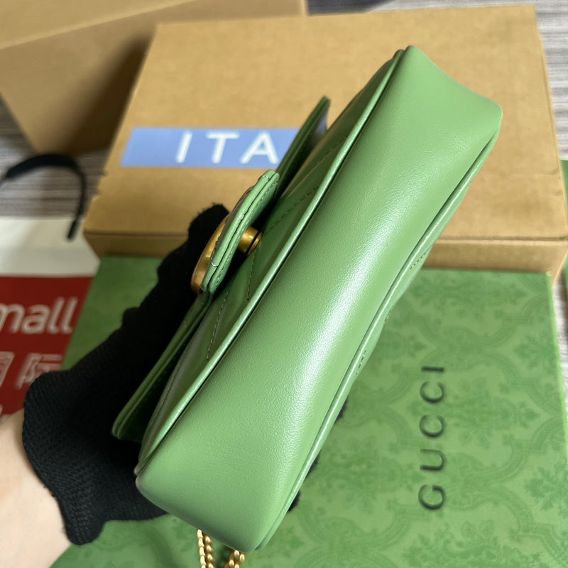 Modern bag shown from front angle