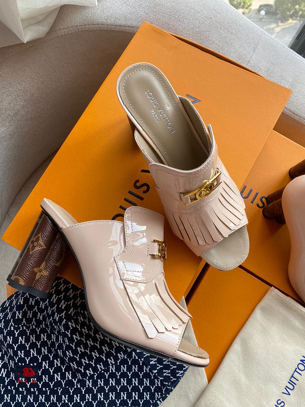 Close-up of Louis Vuitton shoes craftsmanship