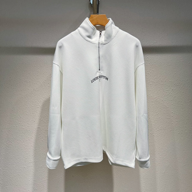 Back view of Louis Vuitton luxury clothing with monogram-inspired silhouette