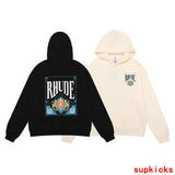 Back view of Rhude luxury clothing with streetwear-inspired cut