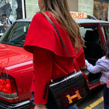 Streamlined bag shown from front angle