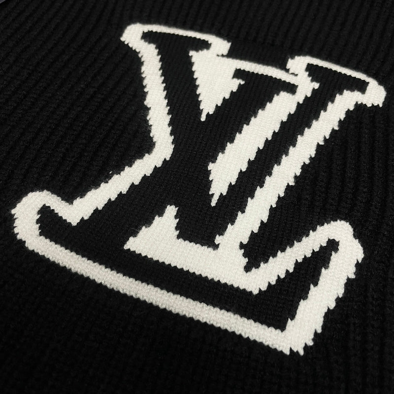 Full styled look of Louis Vuitton luxury clothing with monogram-inspired silhouette
