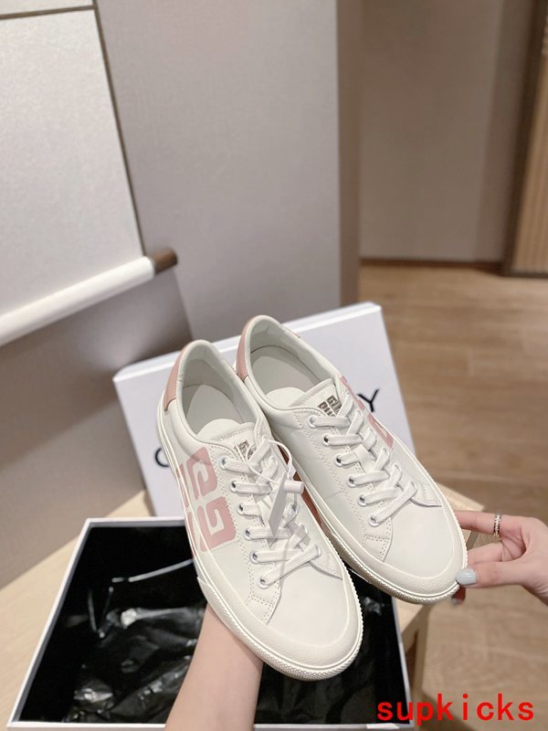 Givenchy Tan Slip-On Sneakers - Close-Up Texture View
