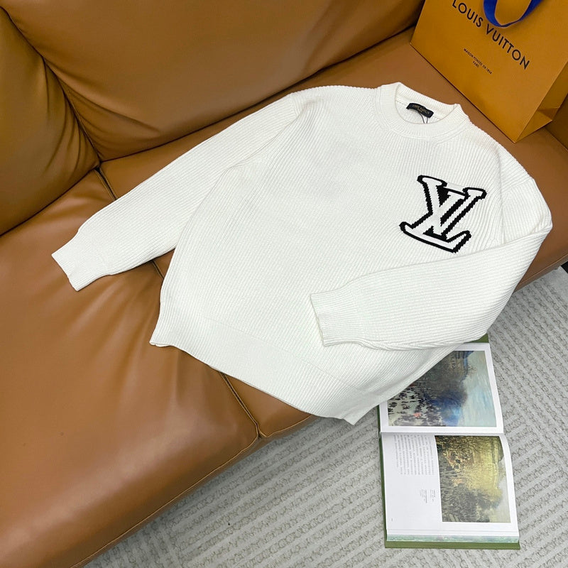 Side profile of Louis Vuitton luxury clothing with monogram-inspired silhouette