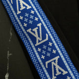 Close-up detail shot of Louis Vuitton luxury clothing with streetwear-inspired cut