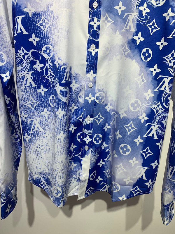 Flat lay presentation of Louis Vuitton cotton t-shirt with signature branding