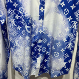 Flat lay presentation of Louis Vuitton cotton t-shirt with signature branding