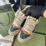 Gucci bold contrast luxury sneakers view 5 breathable knit upper